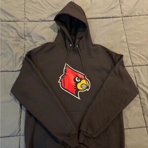 Champion Black Hoodie with Red and Yellow Logo